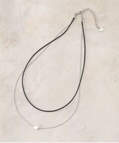 OPAQUE.CLIP / オペーク ドット クリップ ネックレス・ペンダント・チョーカー | コード×チェーン×フェイクパールネックレス