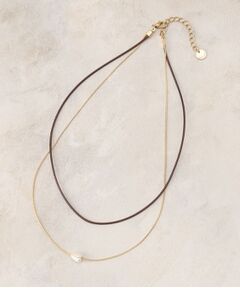 OPAQUE.CLIP / オペーク ドット クリップ ネックレス・ペンダント・チョーカー | コード×チェーン×フェイクパールネックレス