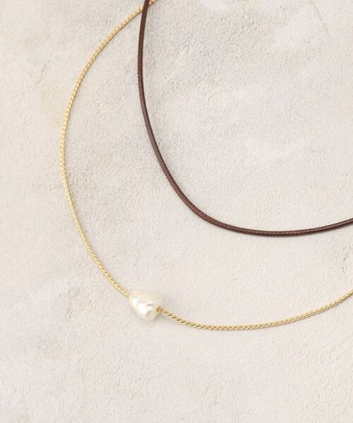 OPAQUE.CLIP / オペーク ドット クリップ ネックレス・ペンダント・チョーカー | コード×チェーン×フェイクパールネックレス | 詳細1