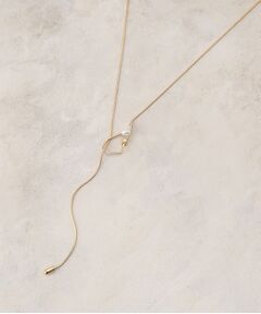 OPAQUE.CLIP / オペーク ドット クリップ ネックレス・ペンダント・チョーカー | メタル×フェイクパール Y字ラリエットネックレス