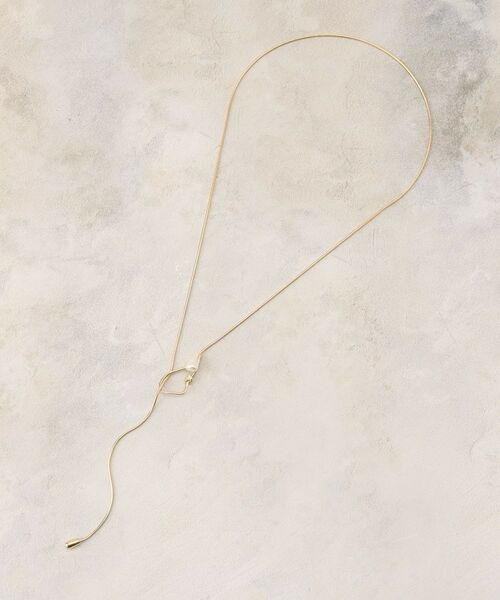 OPAQUE.CLIP / オペーク ドット クリップ ネックレス・ペンダント・チョーカー | メタル×フェイクパール Y字ラリエットネックレス | 詳細2