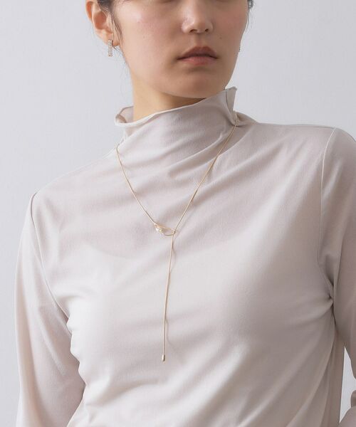 OPAQUE.CLIP / オペーク ドット クリップ ネックレス・ペンダント・チョーカー | メタル×フェイクパール Y字ラリエットネックレス | 詳細4