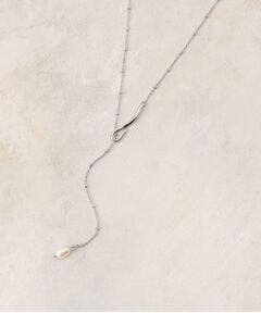 OPAQUE.CLIP / オペーク ドット クリップ ネックレス・ペンダント・チョーカー | 淡水パール×メタルバー スライドネックレス