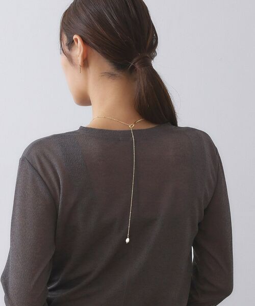 OPAQUE.CLIP / オペーク ドット クリップ ネックレス・ペンダント・チョーカー | 淡水パール×メタルバー スライドネックレス | 詳細6