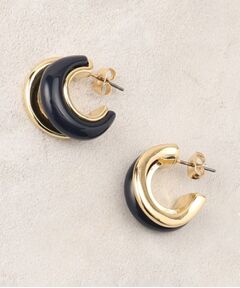 未使用 AGATA ブルーピアス lensa-】ブルークリアビーズのシンプルピアス(MA)（ピアス（両耳