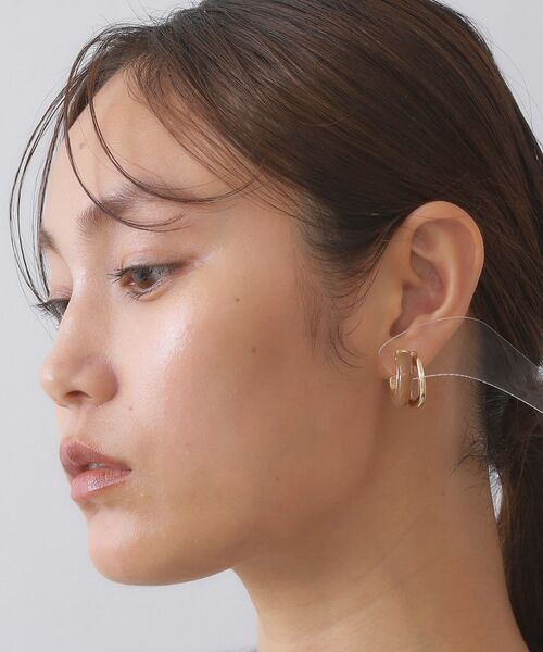 OPAQUE.CLIP / オペーク ドット クリップ ピアス・イヤリング | エポ×メタル2連ピアス | 詳細5