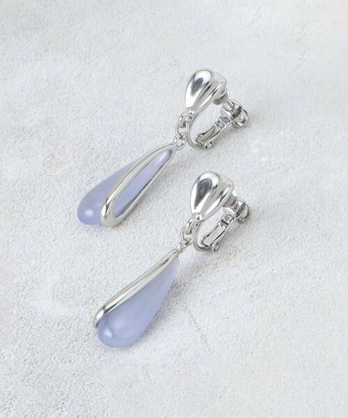 OPAQUE. CLIP/オペーク ドット クリップ カラーしずくイヤリング シルバー(006) 00 OPAQUE. CLIP/オペーク ドット クリップ カラーしずくイヤリング シルバー(006) 00