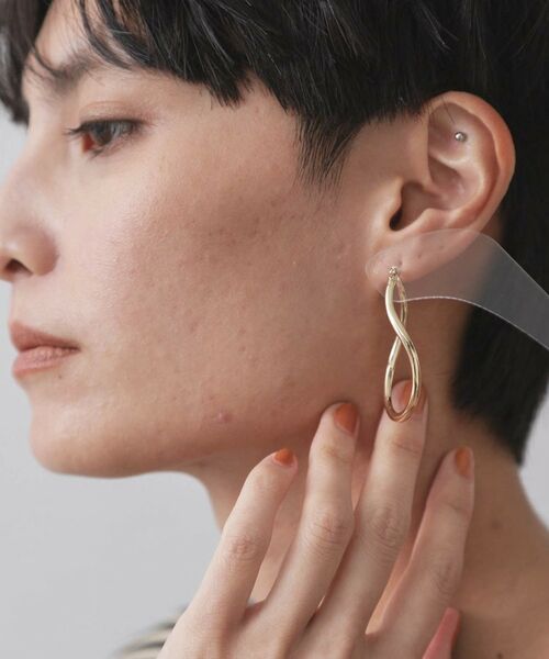 OPAQUE.CLIP / オペーク ドット クリップ ピアス・イヤリング | ワンタッチメタルフープビッグピアス | 詳細5