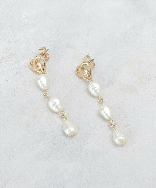 OPAQUE.CLIP / オペーク ドット クリップ ピアス・イヤリング | メタル×フェイクパールロングピアス | 詳細1