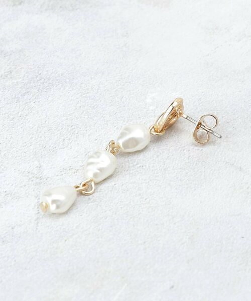 OPAQUE.CLIP / オペーク ドット クリップ ピアス・イヤリング | メタル×フェイクパールロングピアス | 詳細3