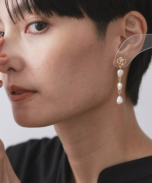 OPAQUE.CLIP / オペーク ドット クリップ ピアス・イヤリング | メタル×フェイクパールロングピアス | 詳細5