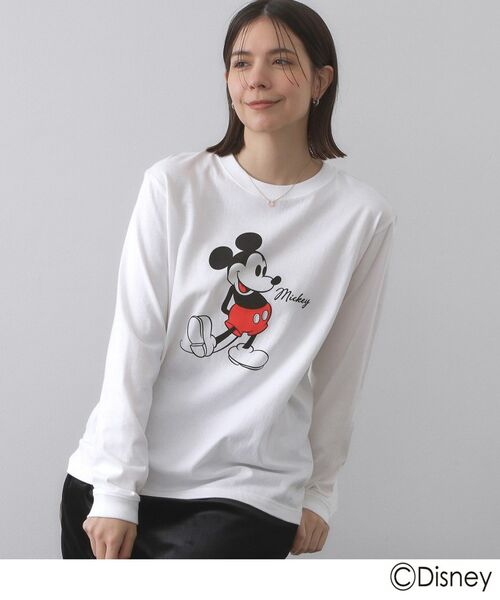 OPAQUE. CLIP/オペーク ドット クリップ 【Mickey Mouse】プリントロングTシャツ ホワイト(001) 99(99) OPAQUE. CLIP/オペーク ドット クリップ 【Mickey Mouse】プリントロングTシャツ ホワイト(001) 99(99)