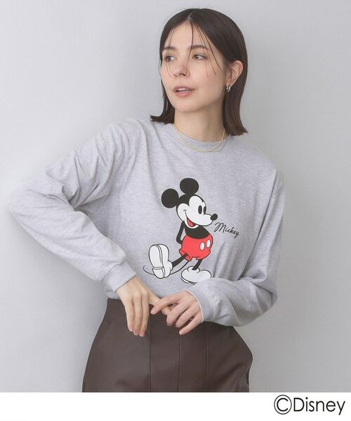 OPAQUE. CLIP/オペーク ドット クリップ 【Mickey Mouse】プリントロングTシャツ グレー(012) 99(99) OPAQUE. CLIP/オペーク ドット クリップ 【Mickey Mouse】プリントロングTシャツ グレー(012) 99(99)