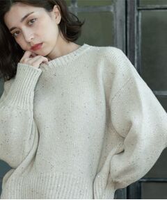 OPAQUE.CLIP / オペーク ドット クリップ ニット・セーター | スパンコールラメニット【洗える】