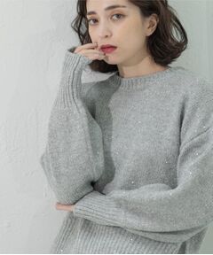 OPAQUE.CLIP / オペーク ドット クリップ ニット・セーター | スパンコールラメニット【洗える】