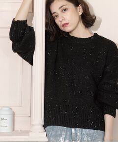 OPAQUE.CLIP / オペーク ドット クリップ ニット・セーター | スパンコールラメニット【洗える】