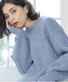 OPAQUE.CLIP / オペーク ドット クリップ ニット・セーター | スパンコールラメニット【洗える】