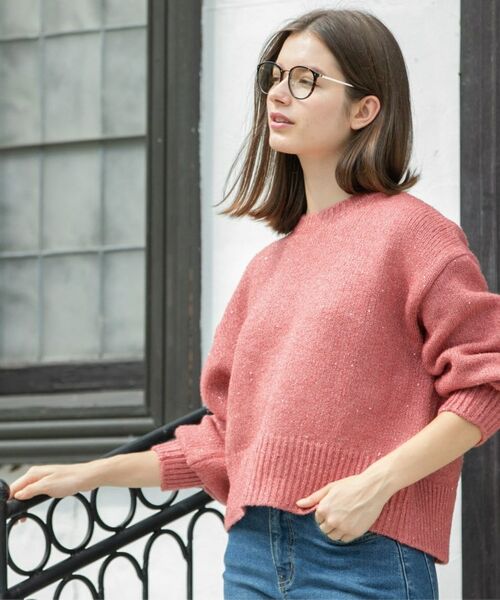 OPAQUE.CLIP / オペーク ドット クリップ ニット・セーター | スパンコールラメニット【洗える】 | 詳細20