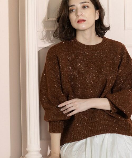 OPAQUE.CLIP / オペーク ドット クリップ ニット・セーター | スパンコールラメニット【洗える】 | 詳細21