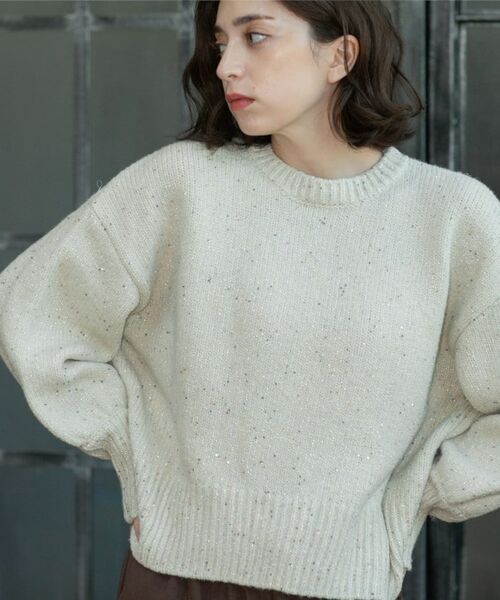OPAQUE.CLIP / オペーク ドット クリップ ニット・セーター | スパンコールラメニット【洗える】 | 詳細23