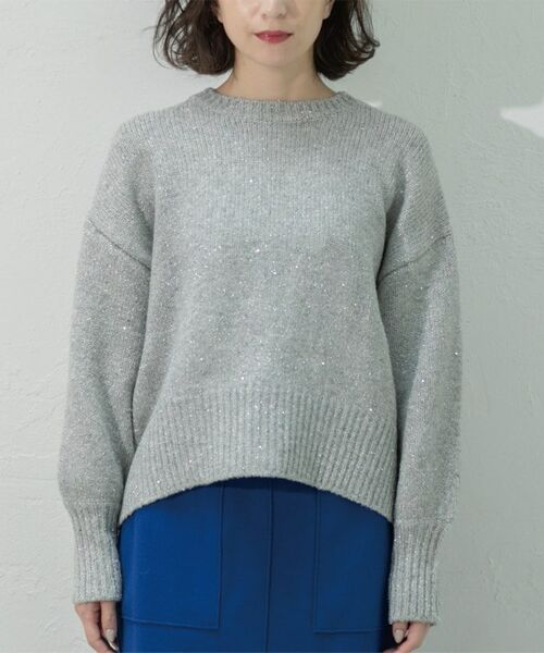 OPAQUE.CLIP / オペーク ドット クリップ ニット・セーター | スパンコールラメニット【洗える】 | 詳細27