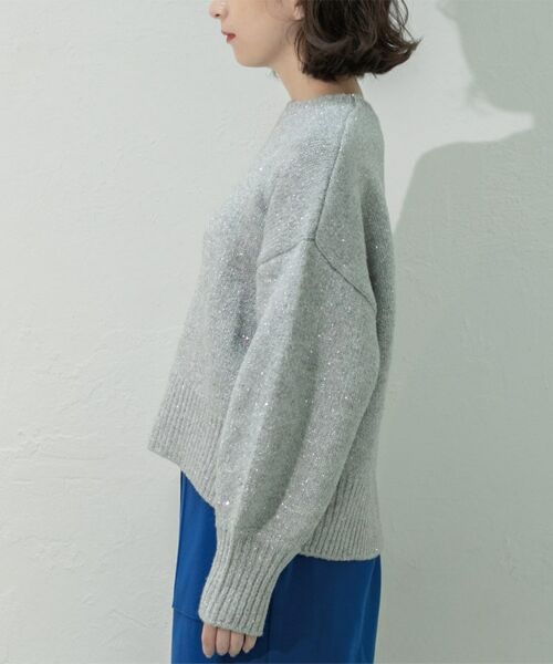 OPAQUE.CLIP / オペーク ドット クリップ ニット・セーター | スパンコールラメニット【洗える】 | 詳細28
