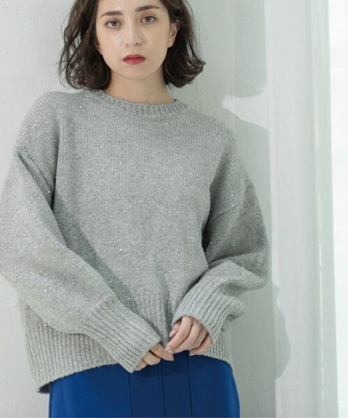 OPAQUE.CLIP / オペーク ドット クリップ ニット・セーター | スパンコールラメニット【洗える】 | 詳細3