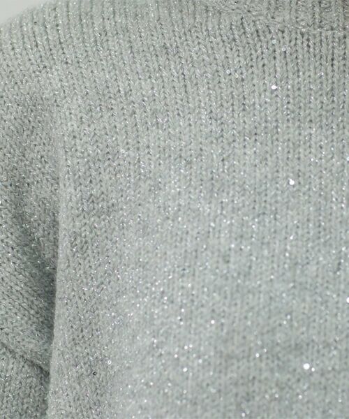 OPAQUE.CLIP / オペーク ドット クリップ ニット・セーター | スパンコールラメニット【洗える】 | 詳細30