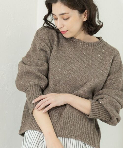 OPAQUE.CLIP / オペーク ドット クリップ ニット・セーター | スパンコールラメニット【洗える】 | 詳細7