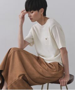 OPAQUE.CLIP / オペーク ドット クリップ ニット・セーター | ツイードライクポケット付きニット【洗濯機洗い可/抗ピル】