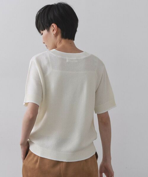 OPAQUE.CLIP / オペーク ドット クリップ ニット・セーター | ツイードライクポケット付きニット【洗濯機洗い可/抗ピル】 | 詳細1