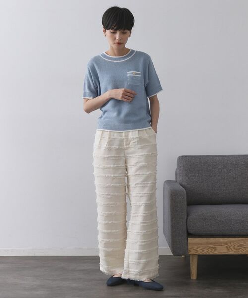 OPAQUE.CLIP / オペーク ドット クリップ ニット・セーター | ツイードライクポケット付きニット【洗濯機洗い可/抗ピル】 | 詳細10