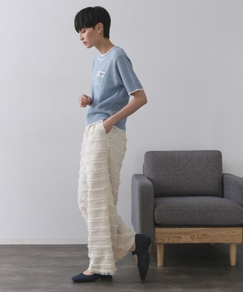 OPAQUE.CLIP / オペーク ドット クリップ ニット・セーター | ツイードライクポケット付きニット【洗濯機洗い可/抗ピル】 | 詳細11