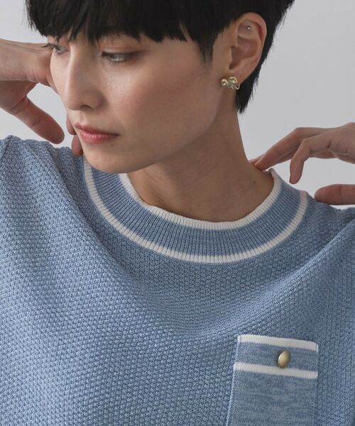 OPAQUE.CLIP / オペーク ドット クリップ ニット・セーター | ツイードライクポケット付きニット【洗濯機洗い可/抗ピル】 | 詳細16