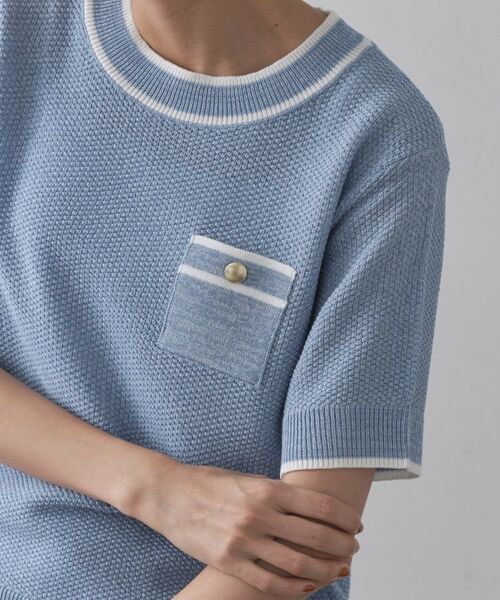 OPAQUE.CLIP / オペーク ドット クリップ ニット・セーター | ツイードライクポケット付きニット【洗濯機洗い可/抗ピル】 | 詳細17