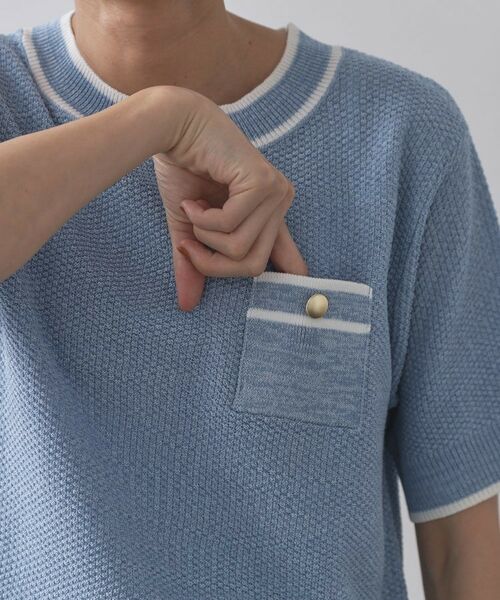 OPAQUE.CLIP / オペーク ドット クリップ ニット・セーター | ツイードライクポケット付きニット【洗濯機洗い可/抗ピル】 | 詳細18