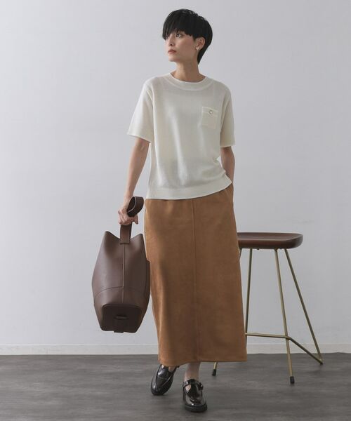 OPAQUE.CLIP / オペーク ドット クリップ ニット・セーター | ツイードライクポケット付きニット【洗濯機洗い可/抗ピル】 | 詳細2