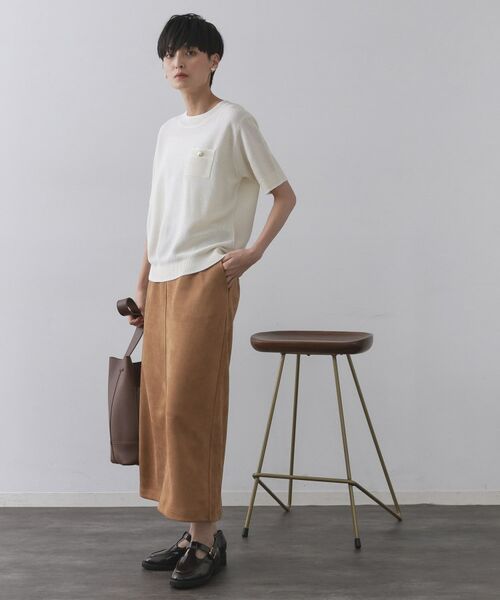 OPAQUE.CLIP / オペーク ドット クリップ ニット・セーター | ツイードライクポケット付きニット【洗濯機洗い可/抗ピル】 | 詳細3