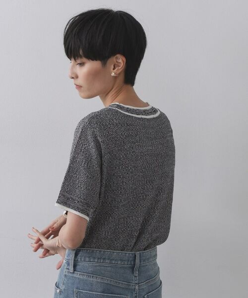 OPAQUE.CLIP / オペーク ドット クリップ ニット・セーター | ツイードライクポケット付きニット【洗濯機洗い可/抗ピル】 | 詳細5