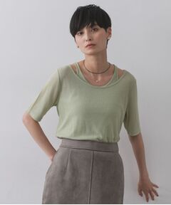 OPAQUE.CLIP / オペーク ドット クリップ カットソー | シアーリブレイヤードカットソー【洗濯機洗い可】