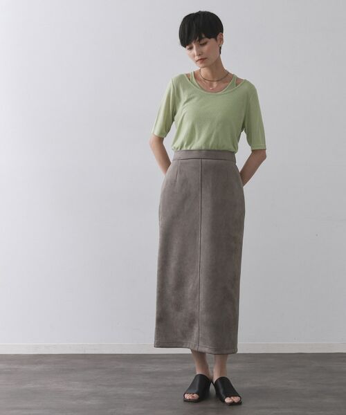 OPAQUE.CLIP / オペーク ドット クリップ カットソー | シアーリブレイヤードカットソー【洗濯機洗い可】 | 詳細10