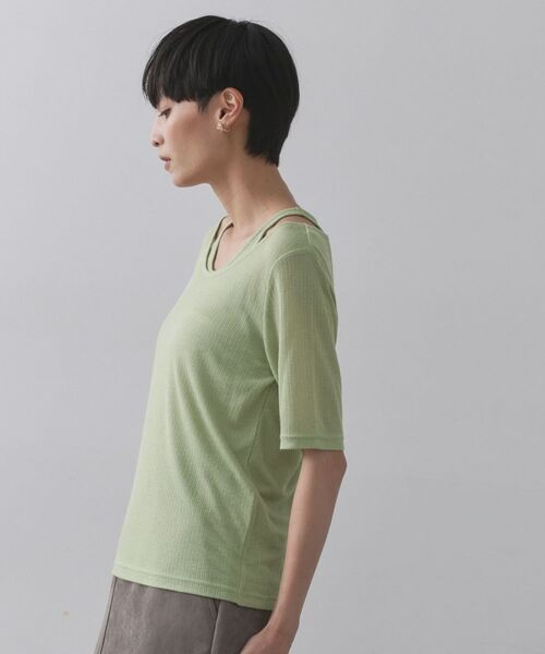 OPAQUE.CLIP / オペーク ドット クリップ カットソー | シアーリブレイヤードカットソー【洗濯機洗い可】 | 詳細14