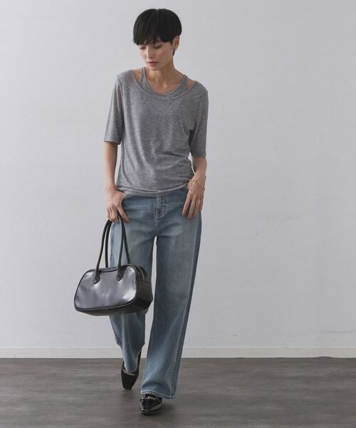 OPAQUE.CLIP / オペーク ドット クリップ カットソー | シアーリブレイヤードカットソー【洗濯機洗い可】 | 詳細2