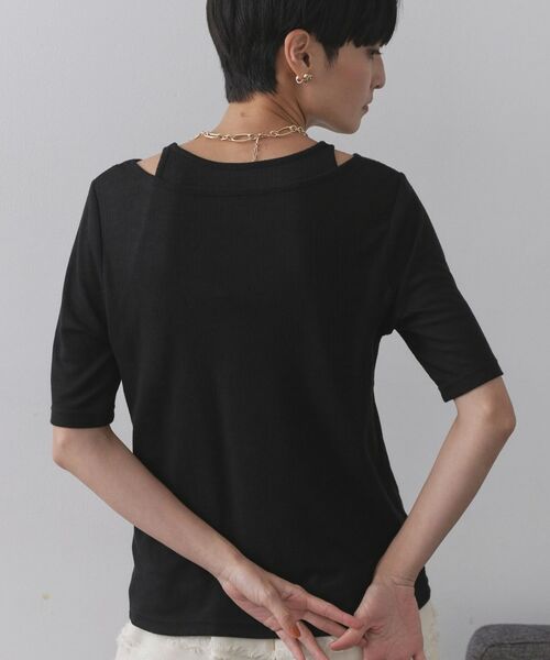 OPAQUE.CLIP / オペーク ドット クリップ カットソー | シアーリブレイヤードカットソー【洗濯機洗い可】 | 詳細5