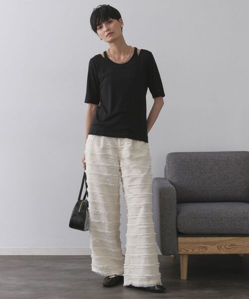 OPAQUE.CLIP / オペーク ドット クリップ カットソー | シアーリブレイヤードカットソー【洗濯機洗い可】 | 詳細6