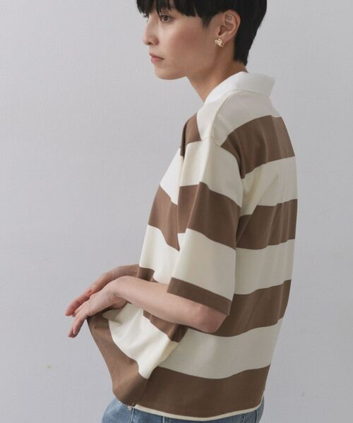 OPAQUE.CLIP / オペーク ドット クリップ ポロシャツ | カラーボーダーポロカットソー【洗濯機洗い可】 | 詳細1