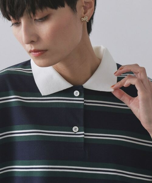 OPAQUE.CLIP / オペーク ドット クリップ ポロシャツ | カラーボーダーポロカットソー【洗濯機洗い可】 | 詳細12