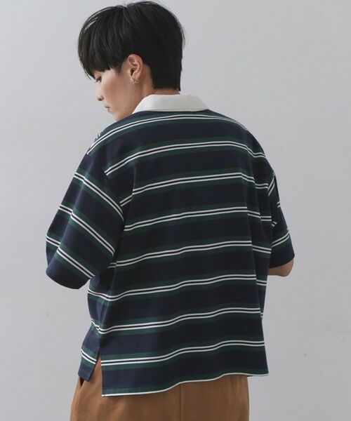 OPAQUE.CLIP / オペーク ドット クリップ ポロシャツ | カラーボーダーポロカットソー【洗濯機洗い可】 | 詳細5