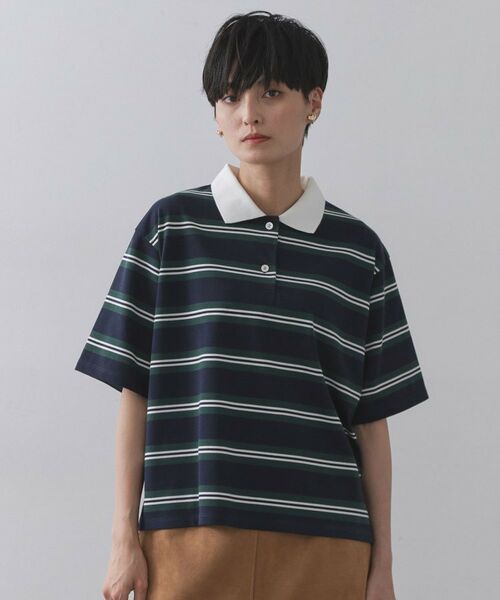 OPAQUE.CLIP / オペーク ドット クリップ ポロシャツ | カラーボーダーポロカットソー【洗濯機洗い可】 | 詳細9