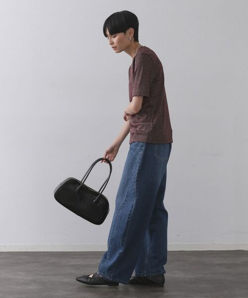 OPAQUE.CLIP / オペーク ドット クリップ カットソー | ラメリブカットソー【洗濯機洗い可】 | 詳細11